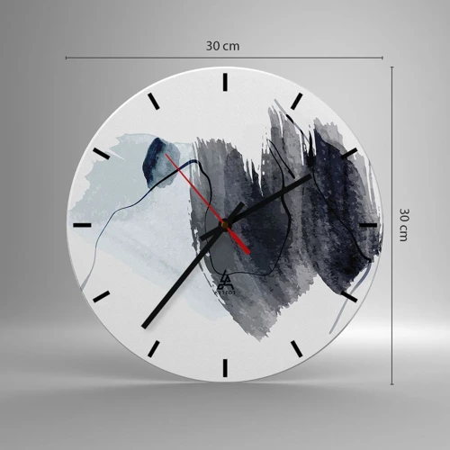 Wall clock - Clock on glass - Intensity and Movement - 30x30 cm