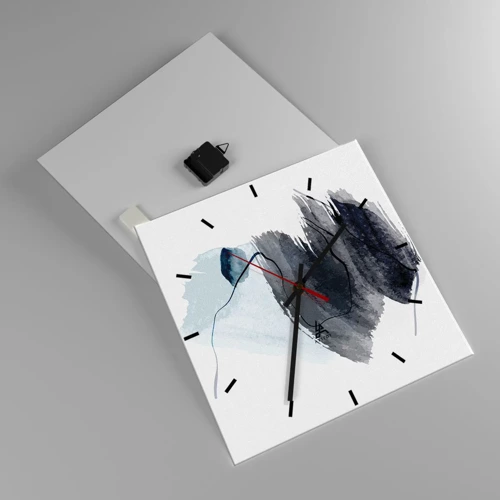 Wall clock - Clock on glass - Intensity and Movement - 40x40 cm