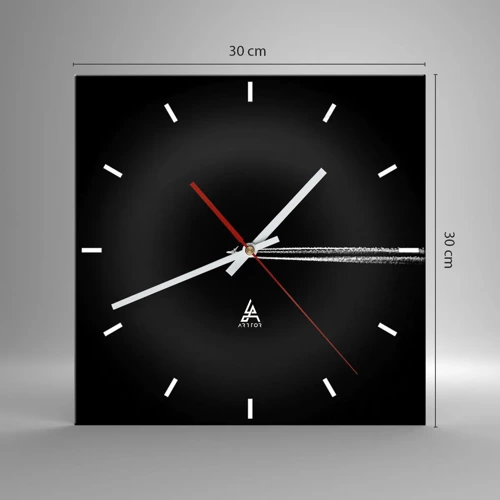 Wall clock - Clock on glass - Into Another Dimension - 30x30 cm