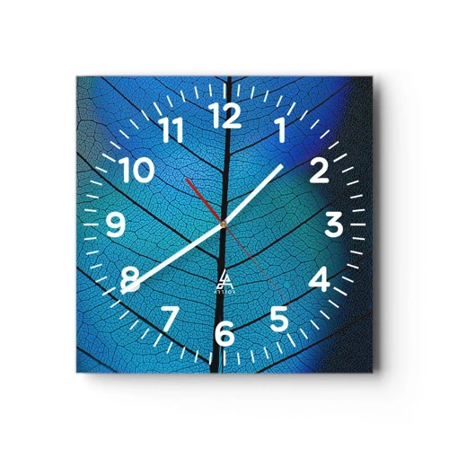 Wall clock - Clock on glass - Intricate Construction - 30x30 cm