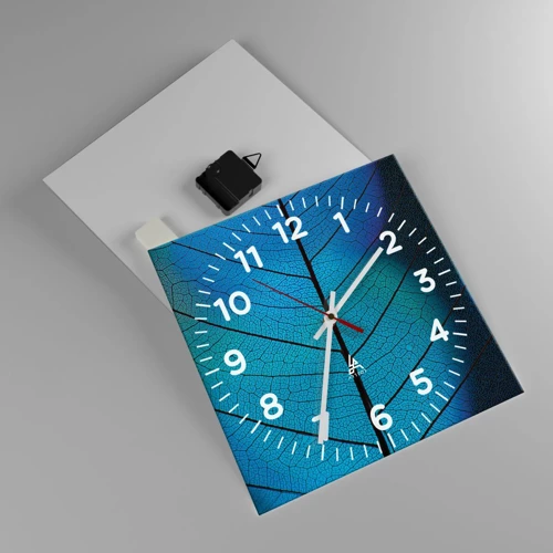 Wall clock - Clock on glass - Intricate Construction - 30x30 cm