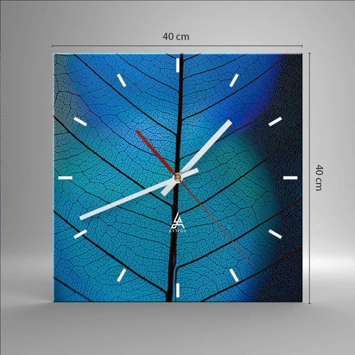 Wall clock - Clock on glass - Intricate Construction - 40x40 cm