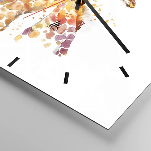 Wall clock - Clock on glass - Is This Friendship or Love? - 30x30 cm