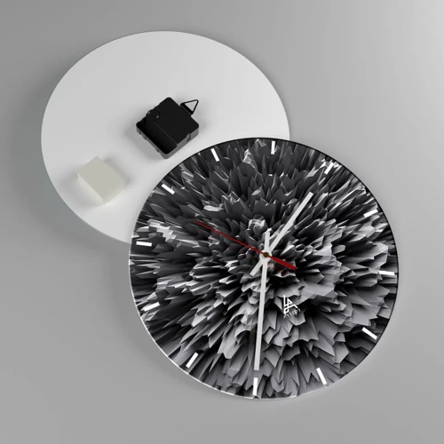 Wall clock - Clock on glass - It Can's Be Any Sharper - 30x30 cm