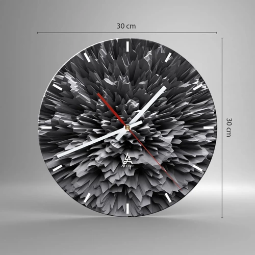 Wall clock - Clock on glass - It Can's Be Any Sharper - 30x30 cm