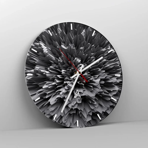 Wall clock - Clock on glass - It Can's Be Any Sharper - 30x30 cm