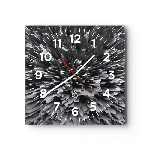 Wall clock - Clock on glass - It Can's Be Any Sharper - 30x30 cm