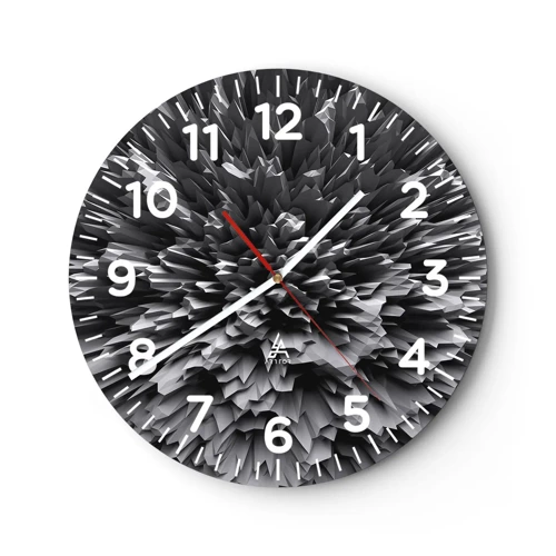 Wall clock - Clock on glass - It Can's Be Any Sharper - 30x30 cm