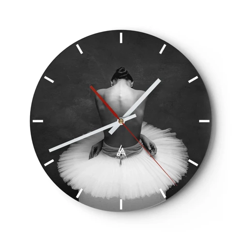 Wall clock - Clock on glass - It Is Blossoming - 30x30 cm