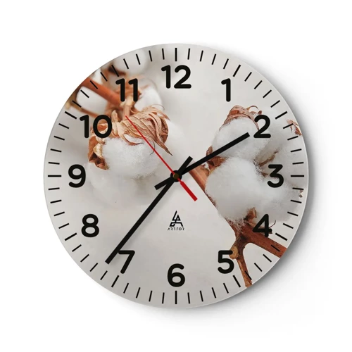 Wall clock - Clock on glass - Just Cuddle It - 40x40 cm