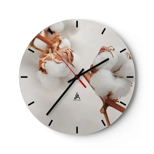 Wall clock - Clock on glass - Just Cuddle It - 40x40 cm