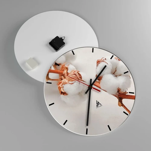 Wall clock - Clock on glass - Just Cuddle It - 40x40 cm