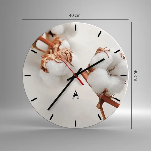 Wall clock - Clock on glass - Just Cuddle It - 40x40 cm