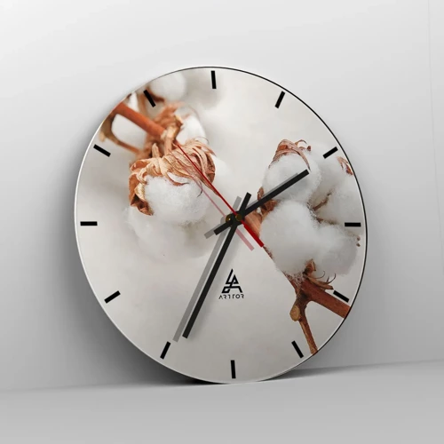 Wall clock - Clock on glass - Just Cuddle It - 40x40 cm