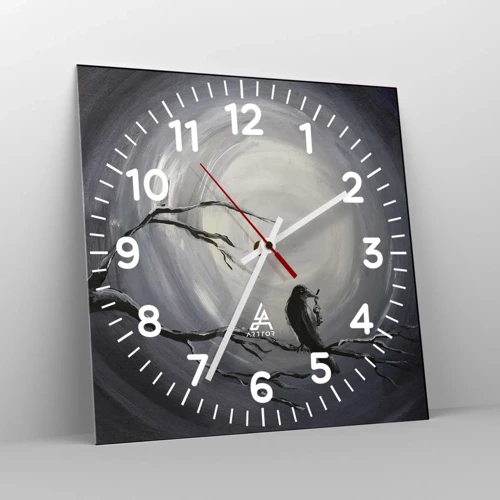 Wall clock - Clock on glass - Key to the Secret of the Night - 30x30 cm
