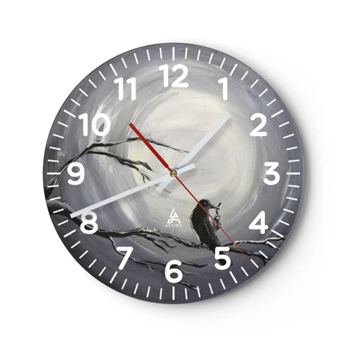 Wall clock - Clock on glass - Key to the Secret of the Night - 30x30 cm