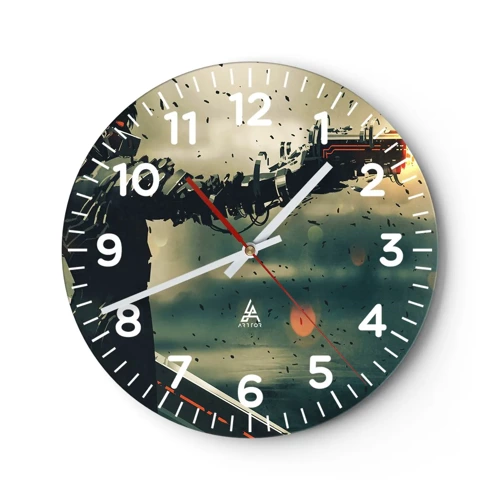 Wall clock - Clock on glass - Lethal Weapon- Your Own Terminator - 40x40 cm