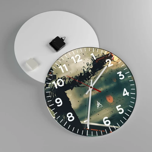 Wall clock - Clock on glass - Lethal Weapon- Your Own Terminator - 40x40 cm