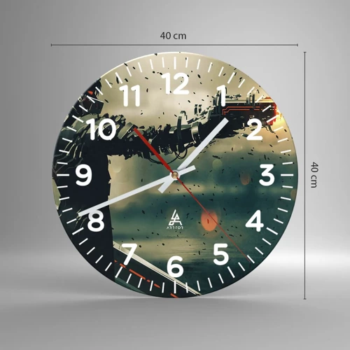 Wall clock - Clock on glass - Lethal Weapon- Your Own Terminator - 40x40 cm