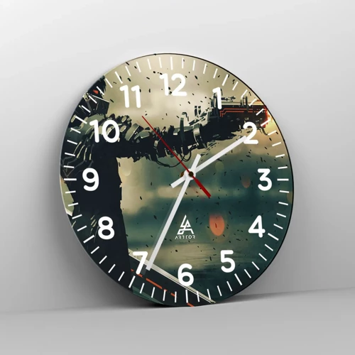 Wall clock - Clock on glass - Lethal Weapon- Your Own Terminator - 40x40 cm