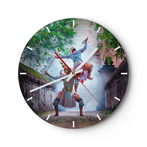 Wall clock - Clock on glass - Lethally Beautiful Dance - 30x30 cm