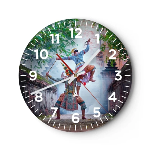Wall clock - Clock on glass - Lethally Beautiful Dance - 30x30 cm