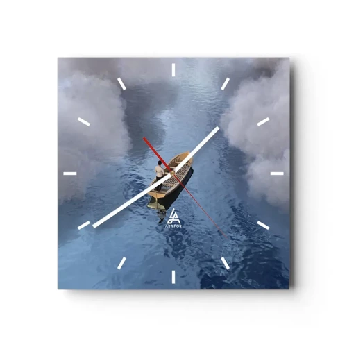 Wall clock - Clock on glass - Life - Travel - Unknown - 30x30 cm