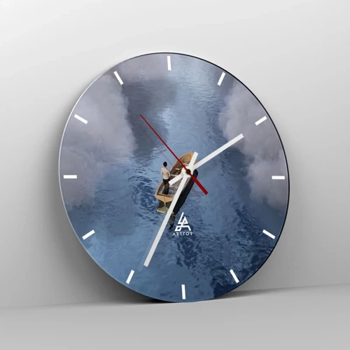 Wall clock - Clock on glass - Life - Travel - Unknown - 30x30 cm