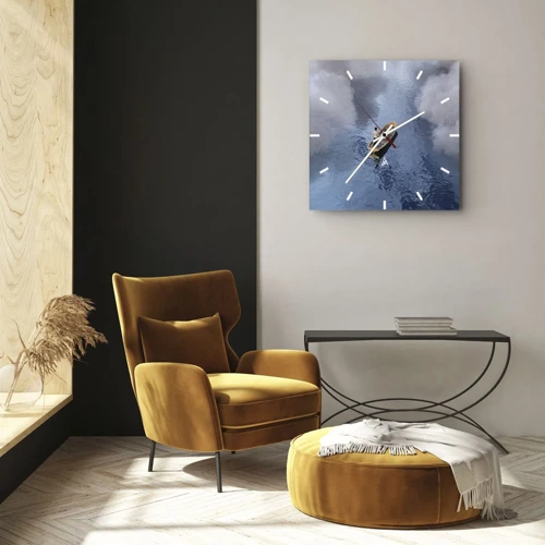 Wall clock - Clock on glass - Life - Travel - Unknown - 30x30 cm