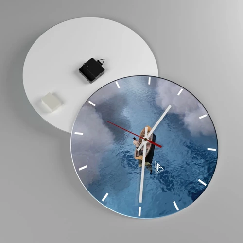 Wall clock - Clock on glass - Life - Travel - Unknown - 40x40 cm