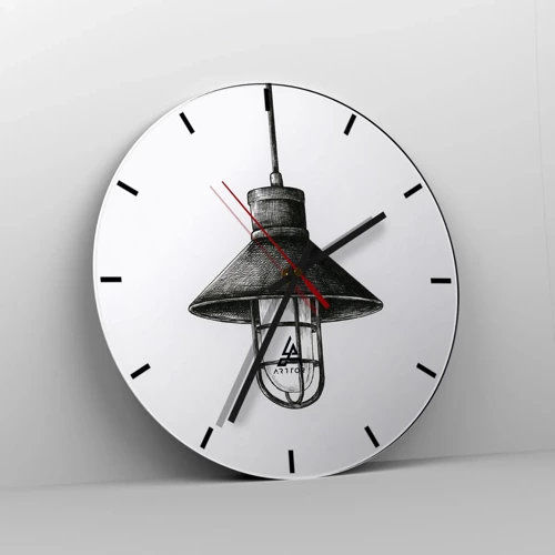 Wall clock - Clock on glass - Like In the Old Days… - 40x40 cm