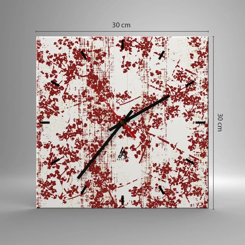 Wall clock - Clock on glass - Like Old-fashioned Percale - 30x30 cm