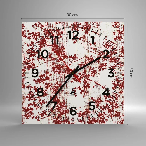 Wall clock - Clock on glass - Like Old-fashioned Percale - 30x30 cm