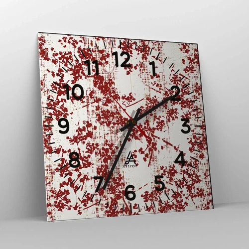Wall clock - Clock on glass - Like Old-fashioned Percale - 40x40 cm