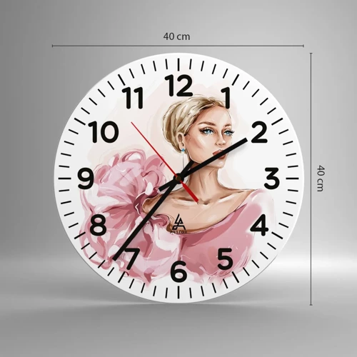 Wall clock - Clock on glass - Like a Painitng - 40x40 cm