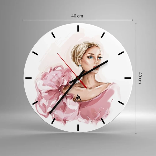 Wall clock - Clock on glass - Like a Painitng - 40x40 cm