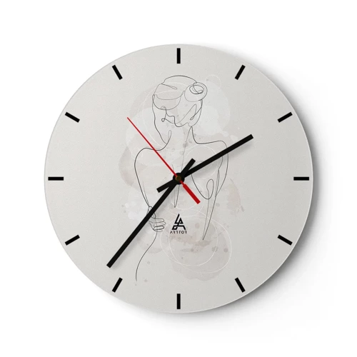 Wall clock - Clock on glass - Like a Sensitive Instrument - 30x30 cm