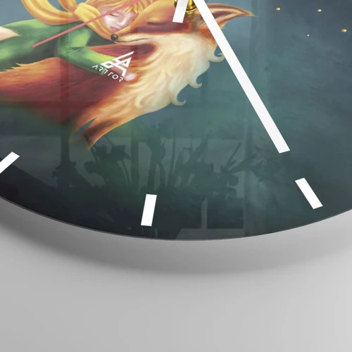 Wall clock - Clock on glass - Little Prince - 30x30 cm