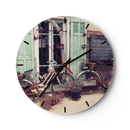 Wall clock - Clock on glass - Long Live Province - 30x30 cm