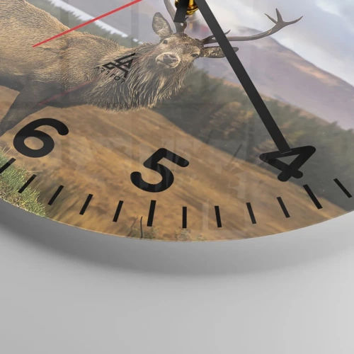 Wall clock - Clock on glass - Majesty of Nature - 40x40 cm