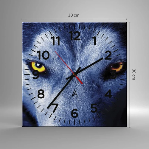Wall clock - Clock on glass - Mesmerising Look - 30x30 cm