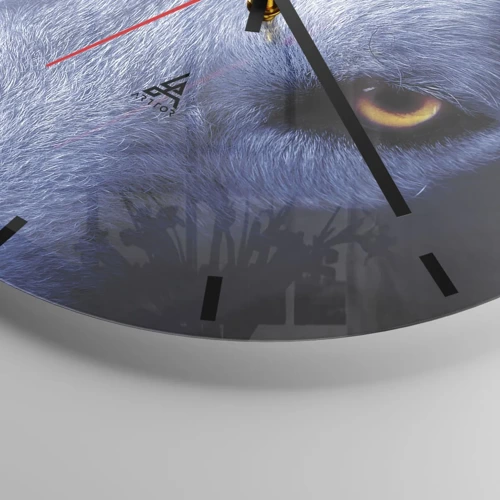 Wall clock - Clock on glass - Mesmerising Look - 30x30 cm