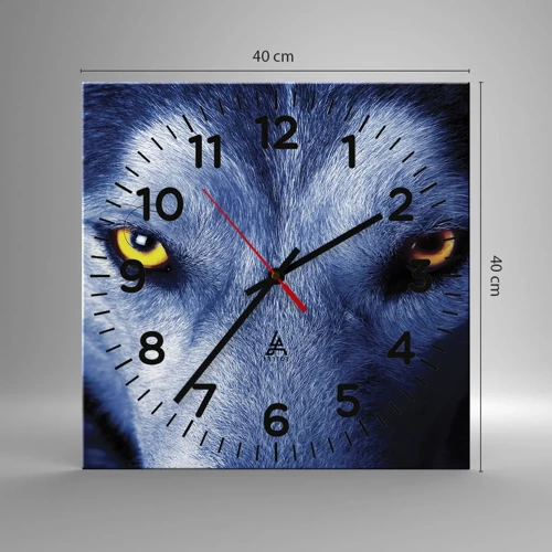 Wall clock - Clock on glass - Mesmerising Look - 40x40 cm