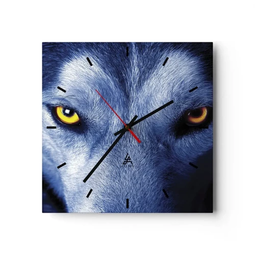 Wall clock - Clock on glass - Mesmerising Look - 40x40 cm