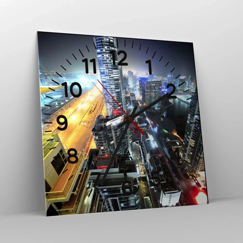 Wall clock - Clock on glass - Miracle in the Desert - 40x40 cm