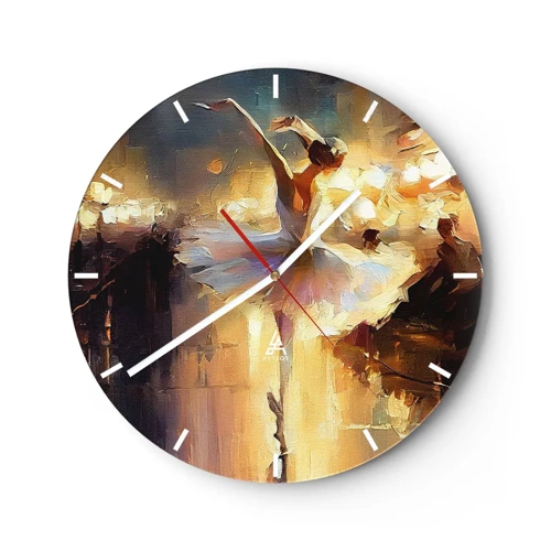 Wall clock - Clock on glass - Miracle on the Street - 30x30 cm