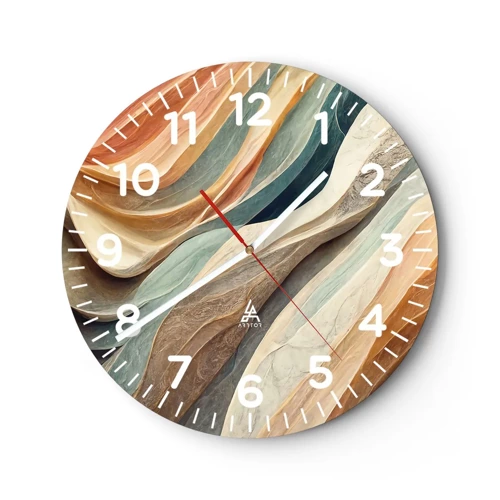 Wall clock - Clock on glass - Moment Before Change - 40x40 cm