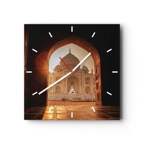 Wall clock - Clock on glass - Monument of Unearthy Love - 30x30 cm