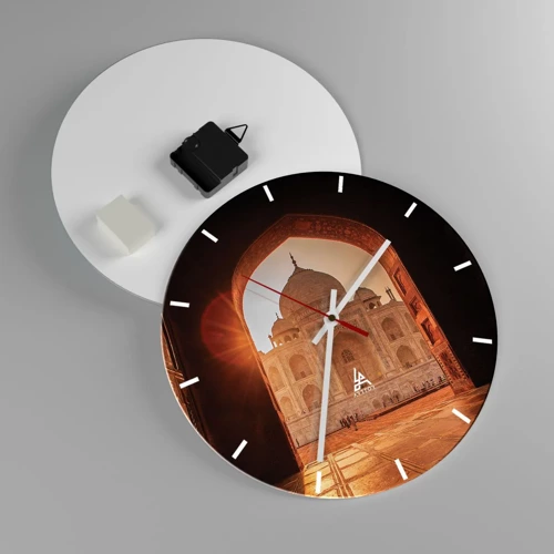 Wall clock - Clock on glass - Monument of Unearthy Love - 30x30 cm