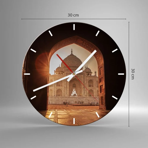 Wall clock - Clock on glass - Monument of Unearthy Love - 30x30 cm